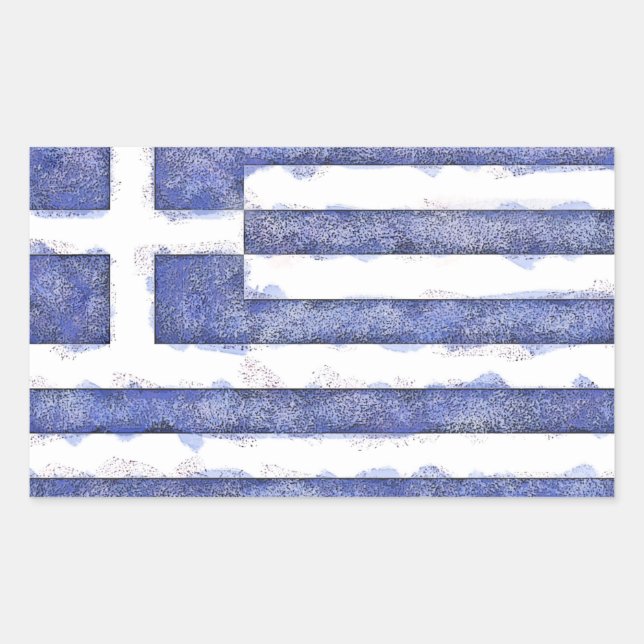 Sticker Rectangulaire Grèce (Devant)