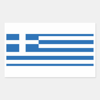 Sticker Rectangulaire Grèce Drapeau GR