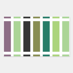 Sticker Rectangulaire Green purple Black Hues