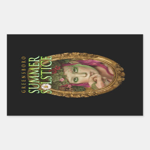 Sticker Rectangulaire Greensboro Summer Solstice Festival 2017 Souvenir