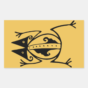 Sticker Rectangulaire Grenouille tribale art animal tribal
