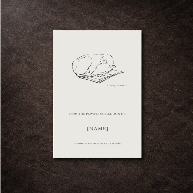 Sticker Rectangulaire Greyhound- Custom Ex libris bookplate  (Créateur téléchargé)