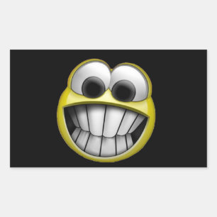 Sticker Rectangulaire Grinning Happy Face