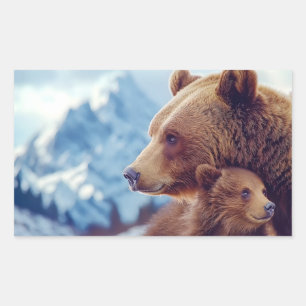 Sticker Rectangulaire Grizzly Bear 399, GB 399