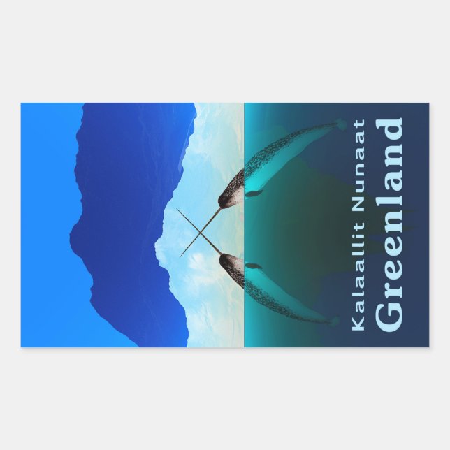 Sticker Rectangulaire Groenland - Narwhal (Devant)