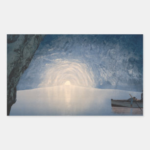 Sticker Rectangulaire Grotte bleue, île de Capri, Campanie, Italie