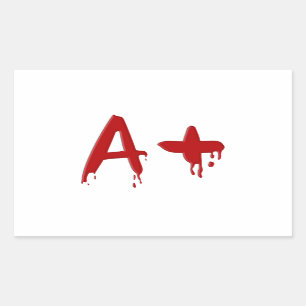 Sticker Rectangulaire Groupe sanguin A positif