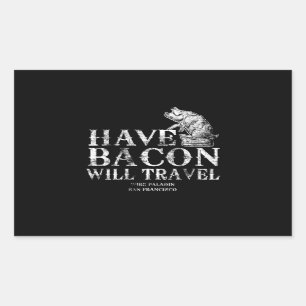 Sticker Rectangulaire Grunge Avoir Bacon Voyage