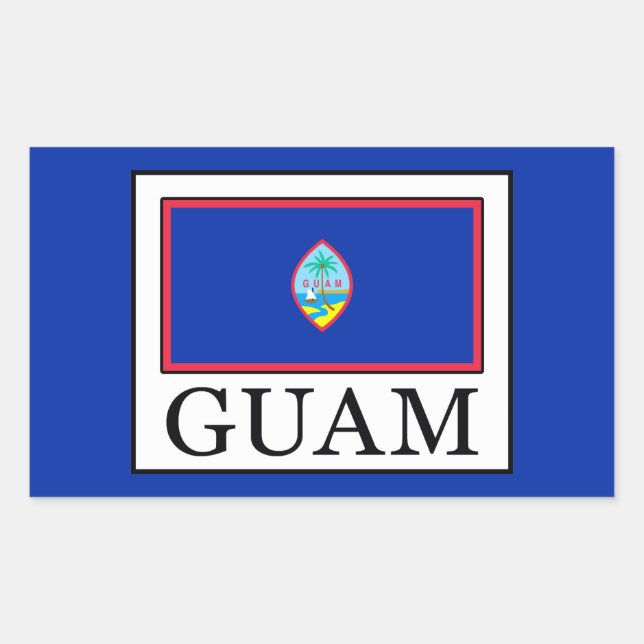 Sticker Rectangulaire Guam (Devant)