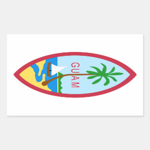 Sticker Rectangulaire GUAM - emblème/drapeau/armoiries/symbole