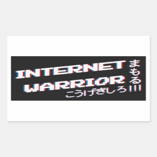 Sticker Rectangulaire Guerrier Internet
