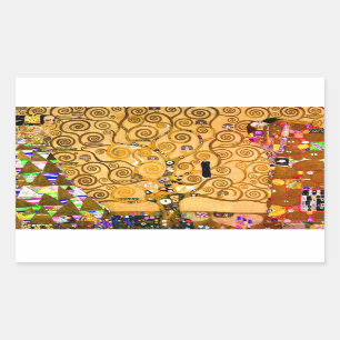 Sticker Rectangulaire Gustav Klimt Arbre de vie