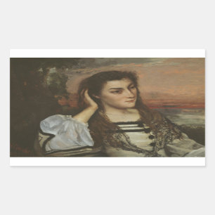 Sticker Rectangulaire Gustave Courbet - Reverie