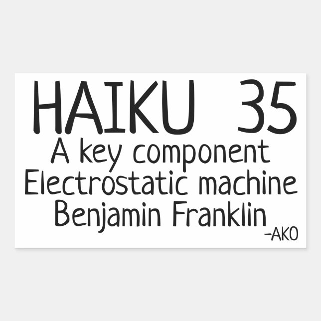 STICKER RECTANGULAIRE HAIKU 35 (Devant)