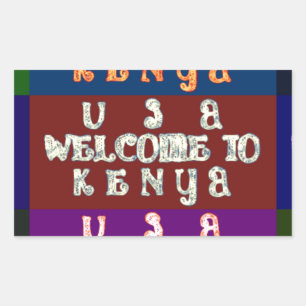 Sticker Rectangulaire Hakuna Matata Bienvenue au Kenya.png