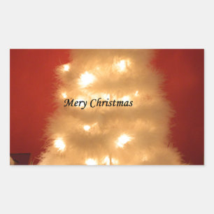Sticker Rectangulaire Hakuna Matata Joyeux Noël blanc