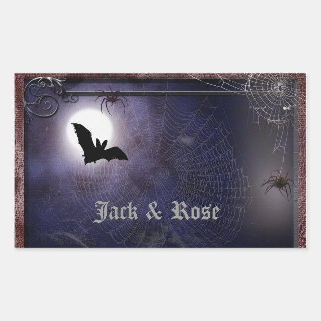 Sticker Rectangulaire Halloween/petit modèle gothique d'autocollant (Devant)