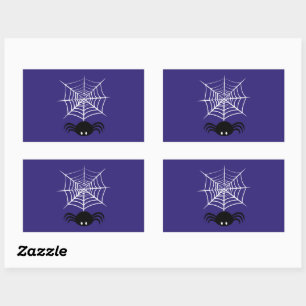 Sticker Rectangulaire Halloween Spider Web