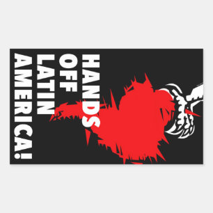 Sticker Rectangulaire Hands off Amérique Latine !