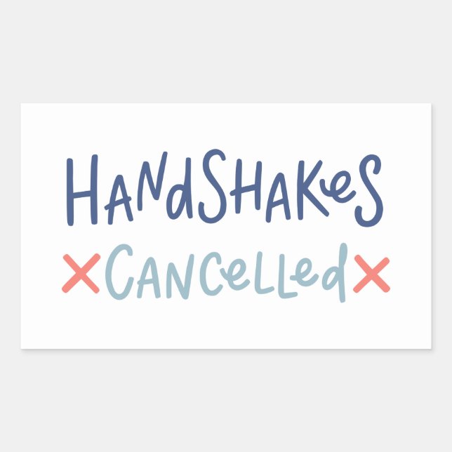 Sticker Rectangulaire Handshakes annulés (Devant)