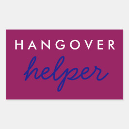 Sticker Rectangulaire Hangover Helper Mariage Bachelorette Favoriser Sti