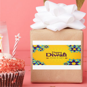 Sticker Rectangulaire Happy Diwali - Festival des lumières