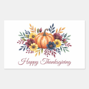 Sticker Rectangulaire Happy Thanksgiving
