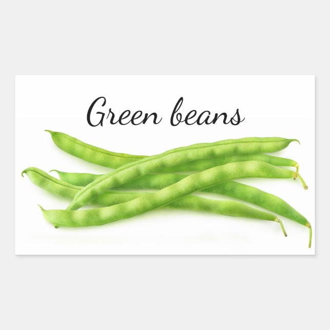 Sticker Rectangulaire Haricots verts (Devant)