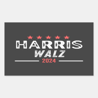 Sticker Rectangulaire Harris Walz 2024, Tim Walz vice-président