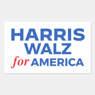 Sticker Rectangulaire Harris Walz pour l'Amérique