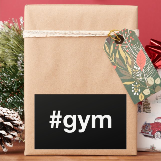 Sticker Rectangulaire Hashtag GYM (vacances)