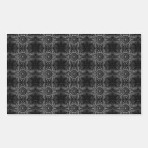 Sticker Rectangulaire Haut-parleurs de musique noir et blanc