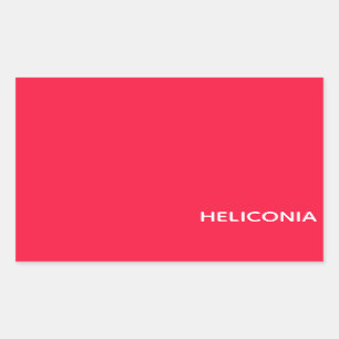 Sticker Rectangulaire Heliconia red color