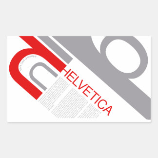 Sticker Rectangulaire Helvetica Typography | Design