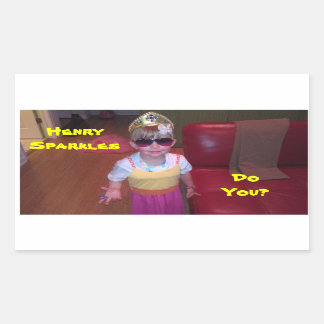 Sticker Rectangulaire Henry Sparkles