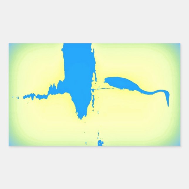 Sticker Rectangulaire héron bleu (Devant)