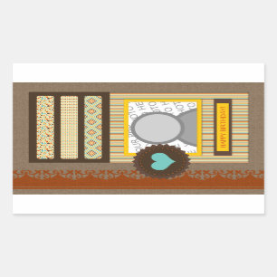 Sticker Rectangulaire heureux anniversaire (album)