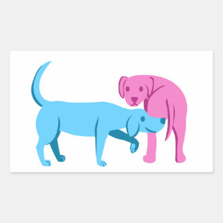 Sticker Rectangulaire Heureux de vous rencontrer