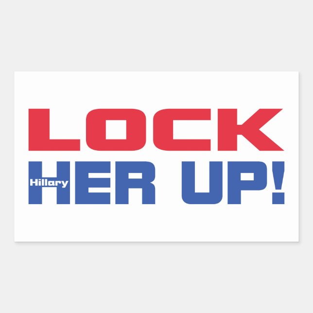 STICKER RECTANGULAIRE HILLARY LA VERROUILLE (Devant)
