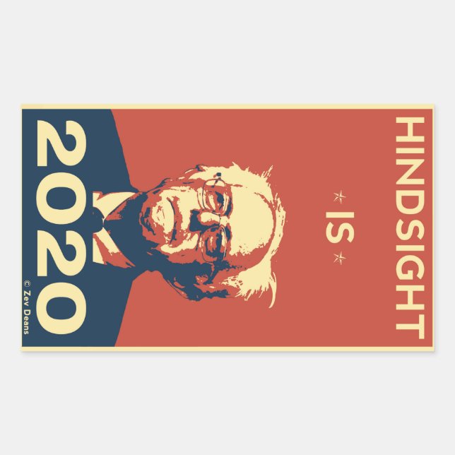 STICKER RECTANGULAIRE HINDSIGHT EST 2020 (Devant)