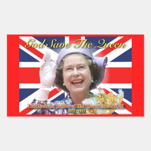 Sticker Rectangulaire HM Queen Elizabeth II Diamond Jubilee
