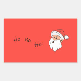 Sticker Rectangulaire Ho ho ho santa clause 