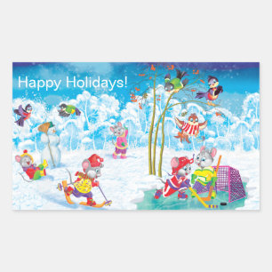 Sticker Rectangulaire hockey