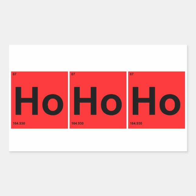 Sticker Rectangulaire HoHoHo Noël Père Noël Speak (Devant)