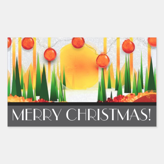 STICKER RECTANGULAIRE HOLIDAY SUNSHINE WITHIN THE PINES :) (Devant)