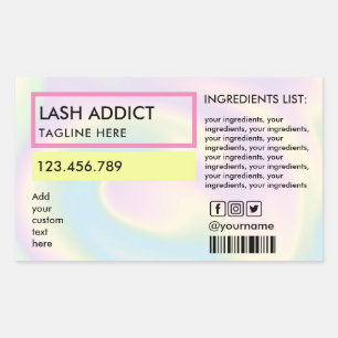 Sticker Rectangulaire holographe tendance flashs de bouteille de pilule 
