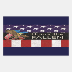 Sticker Rectangulaire Honorez les militaires tombés