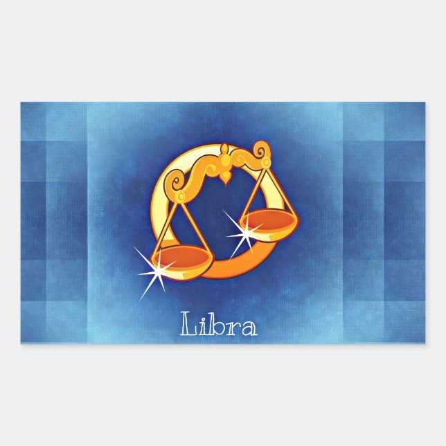 Sticker Rectangulaire horoscope de libra (Devant)