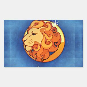 Sticker Rectangulaire horoscope leo