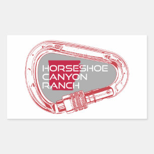 Sticker Rectangulaire Horseshoe Canyon Ranch Arkansas Escalade Carabiner